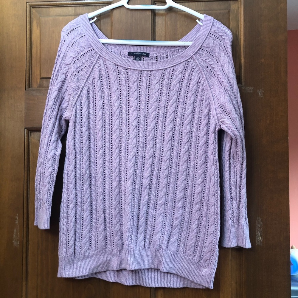 American Eagle Lavender Knit Sweater